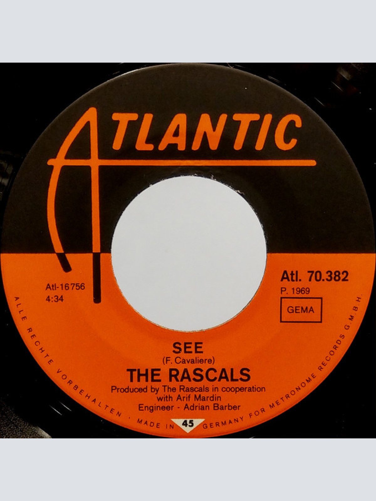 Vinyl / The Rascals - See / Away Away