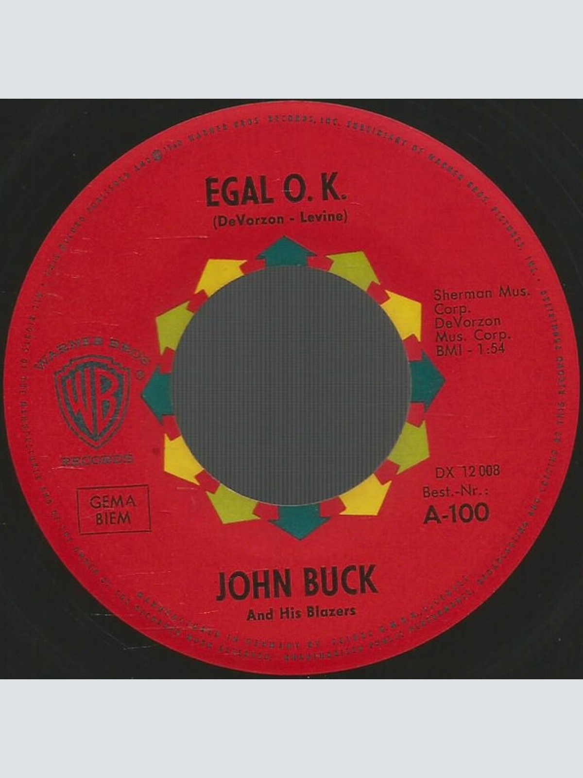 Vinyl / John Buck And His Blazers - Last Dance / Egal O.K.