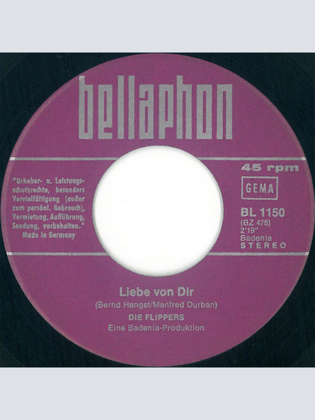 Vinyl / Die Flippers - Bye Bye Bis Morgen