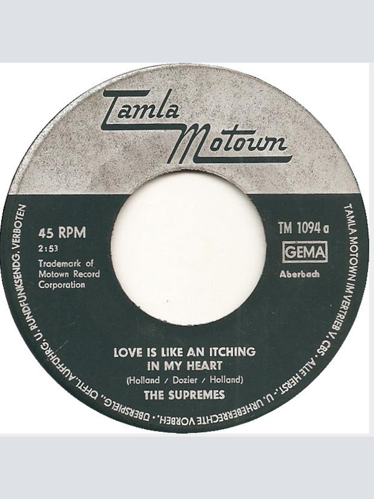 Vinyl / The Supremes - Love Is Like An Itching In My Heart / He's All I Got