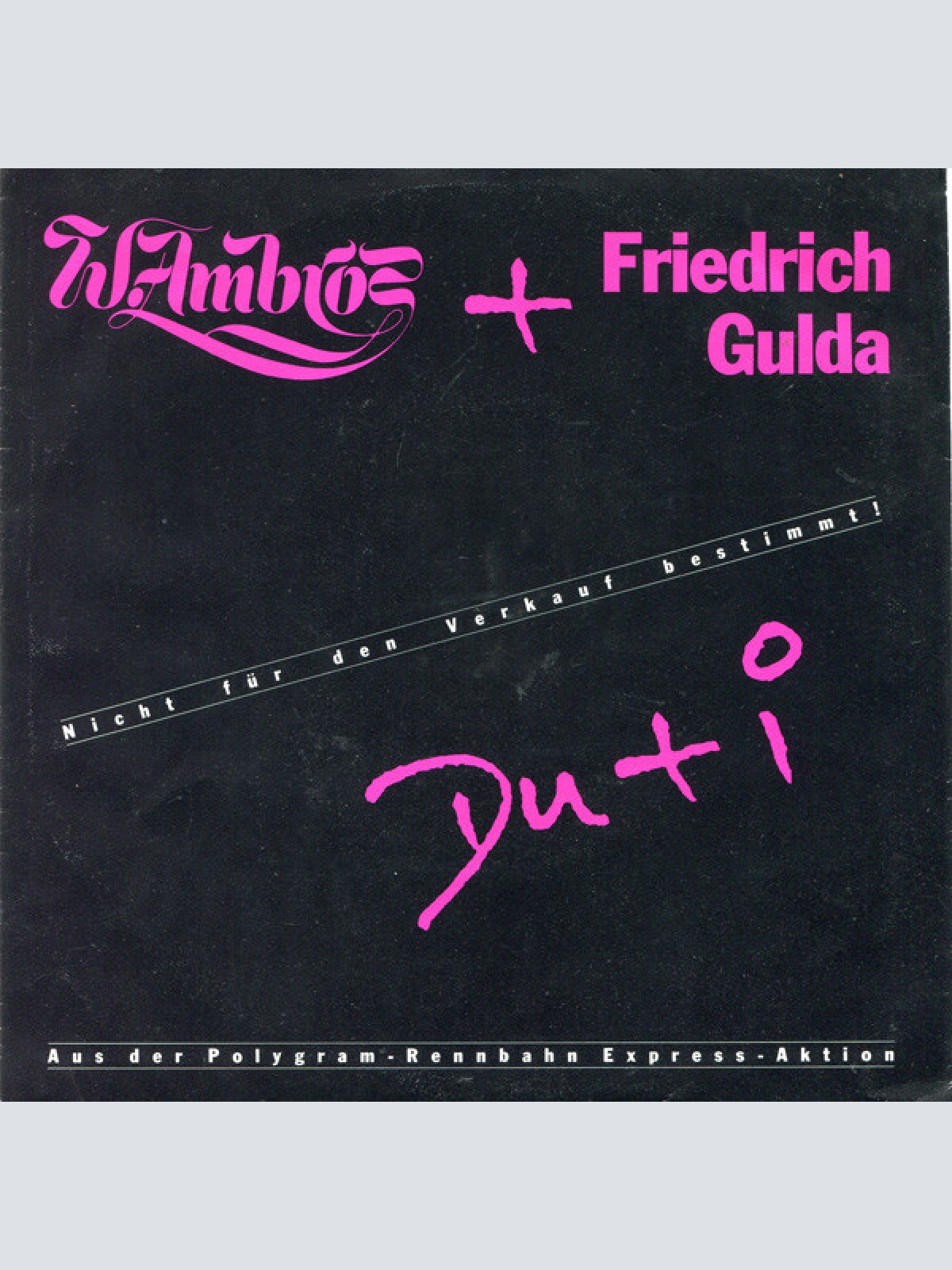 Vinyl / W. Ambros* + Friedrich Gulda - Du + I