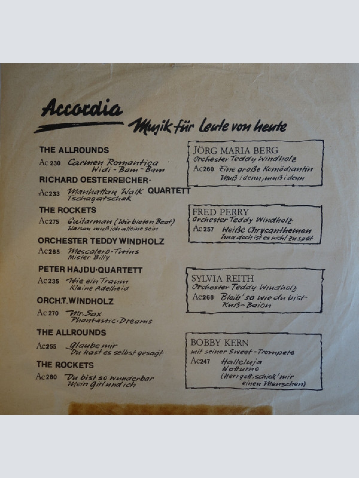 Vinyl / Les Hammond Singers - Es Ist Zeit An Den Frühling Zu Denken / Du Bist Meine Welt