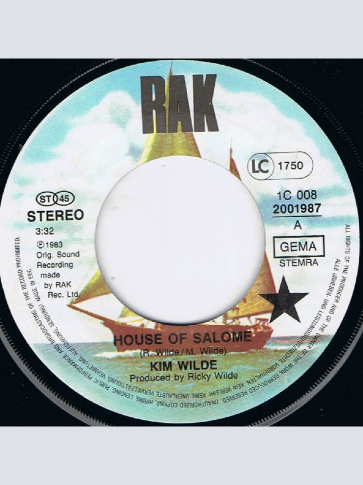 Vinyl / Kim Wilde - House Of Salome