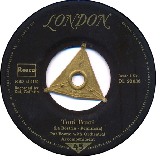 Vinyl / Pat Boone - Tutti-Frutti / I'll Be Home