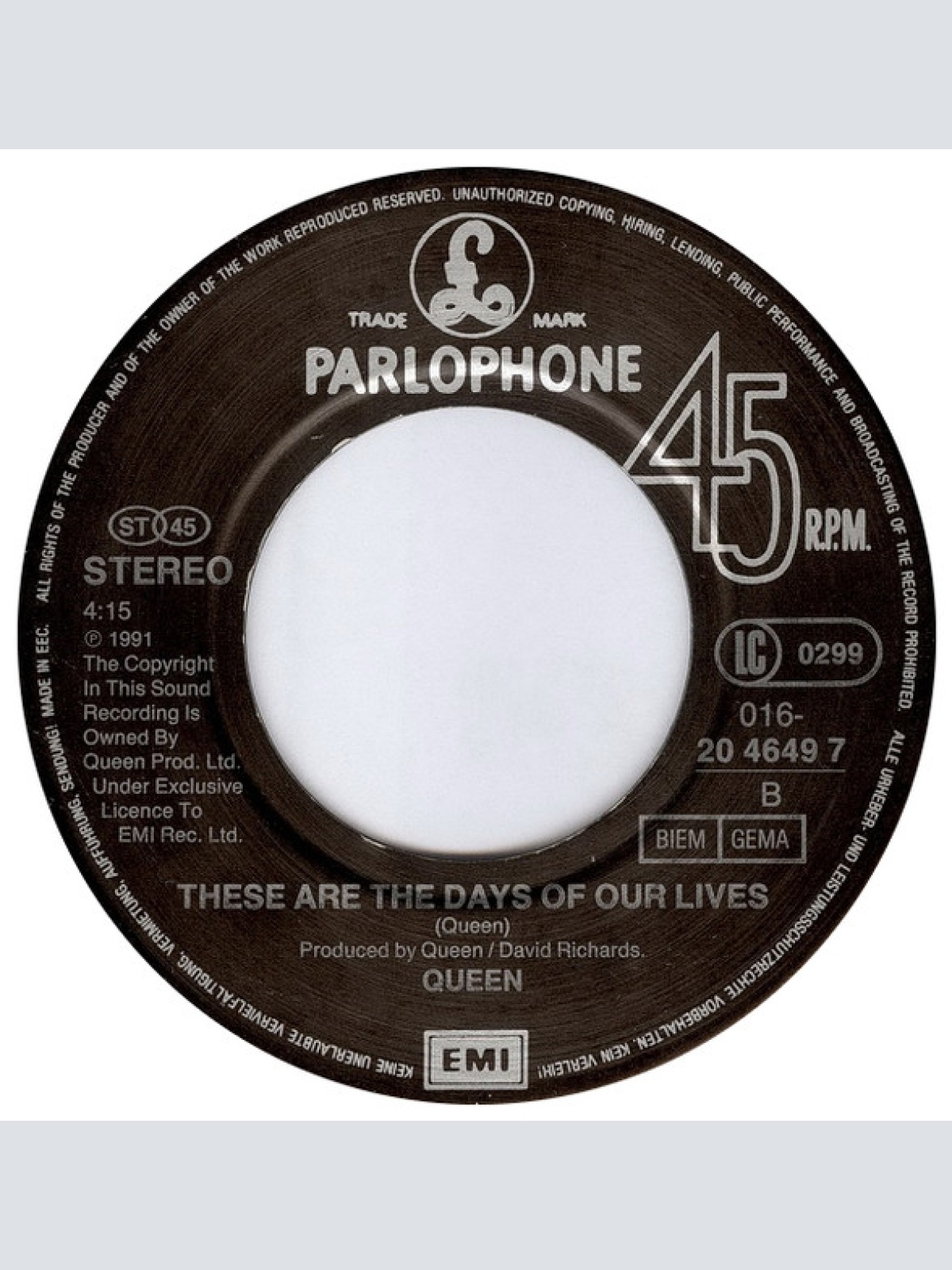 Vinyl / Queen - Bohemian Rhapsody / These Are The Days Of Our Lives