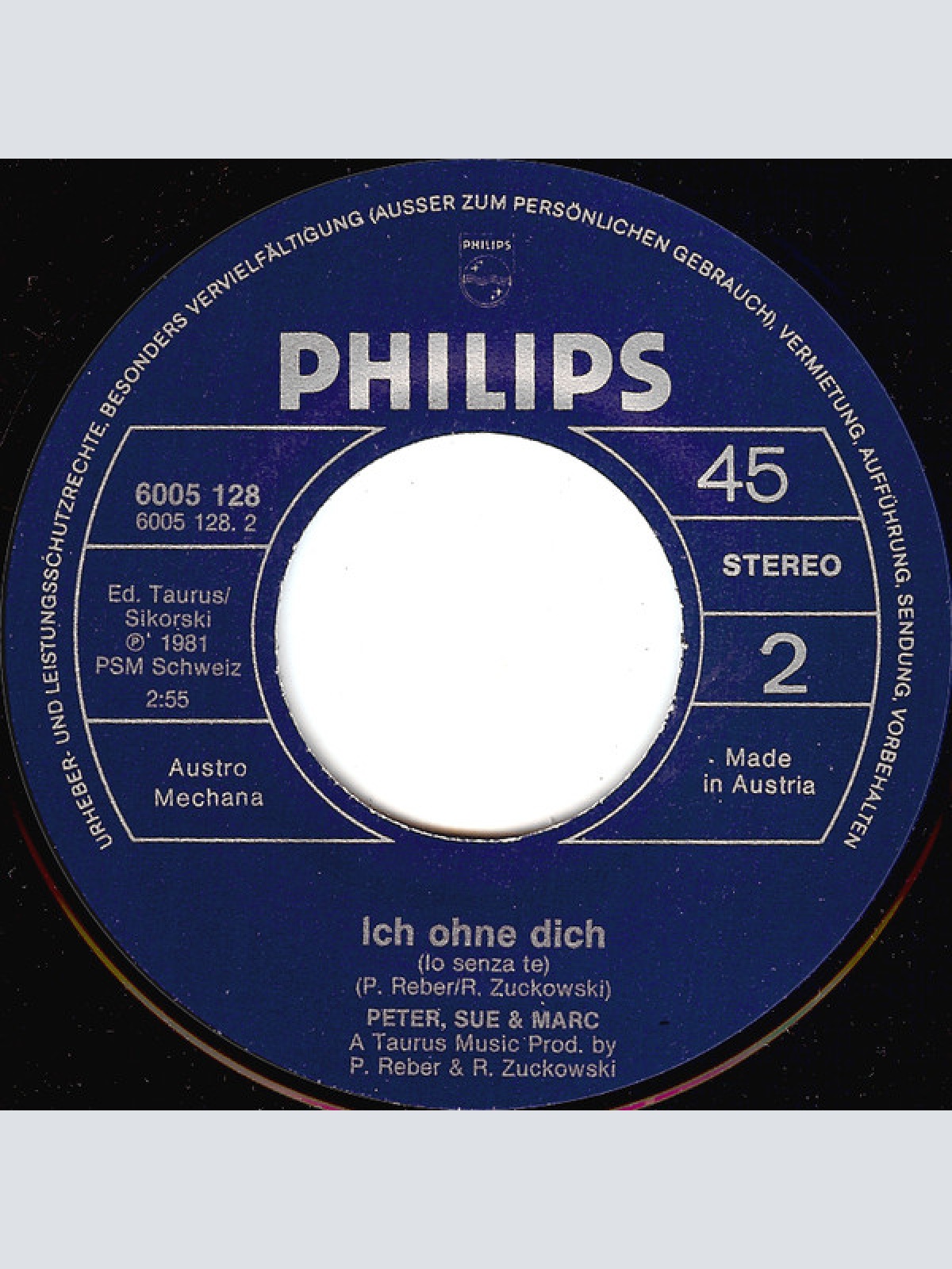 Vinyl / Peter, Sue & Marc - Io Senza Te