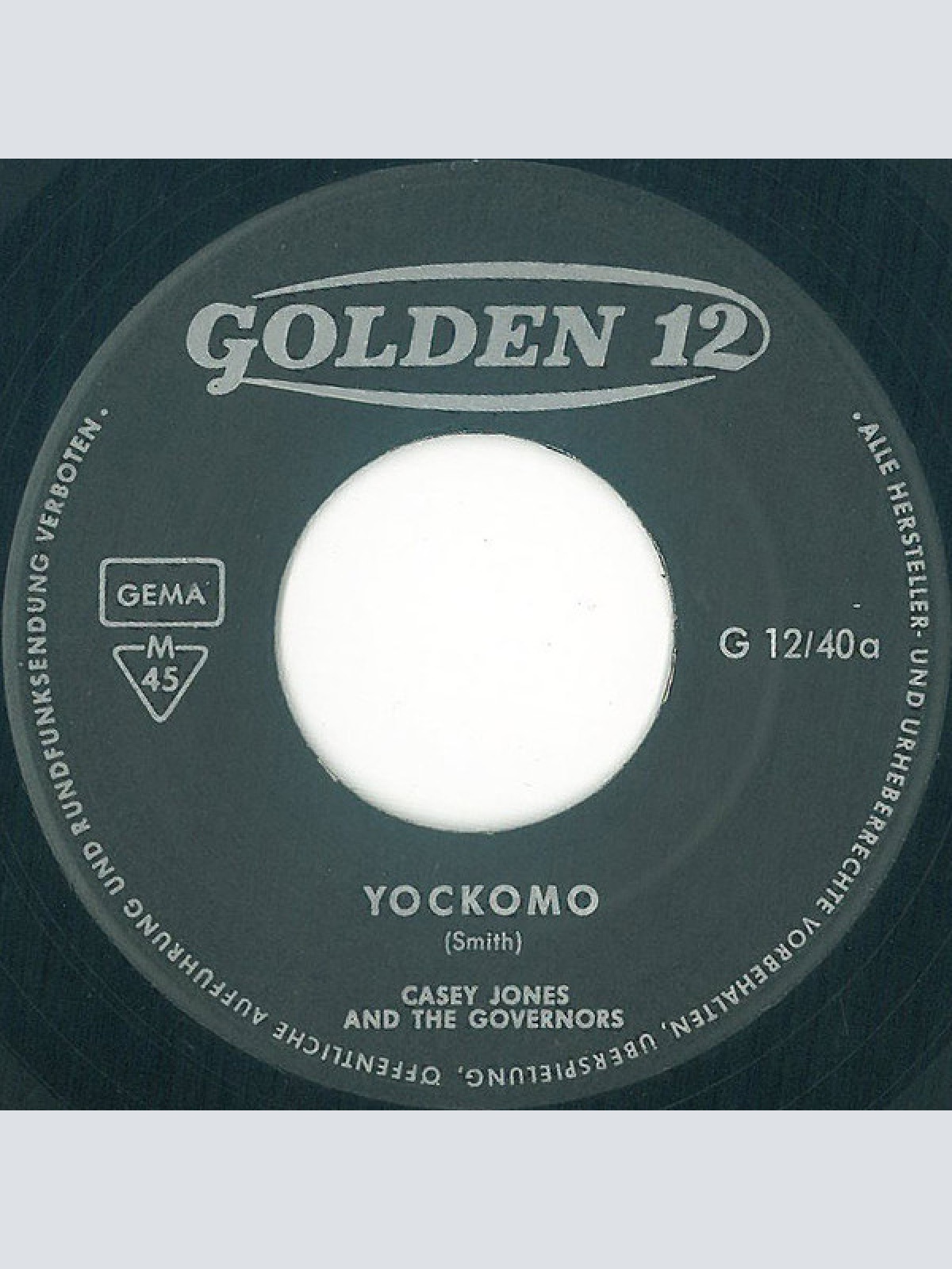 Vinyl / Casey Jones & The Governors - Yockomo