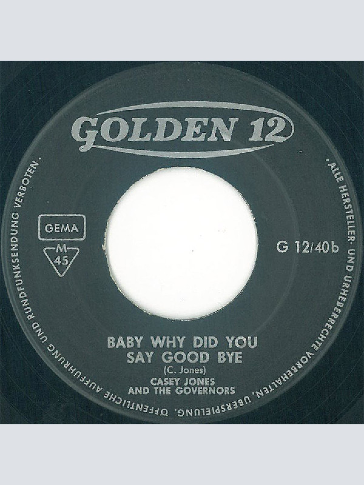 Vinyl / Casey Jones & The Governors - Yockomo