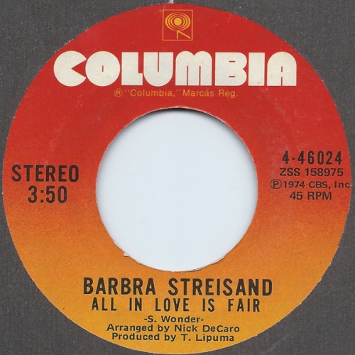 Vinyl / Barbra Streisand - All In Love Is Fair