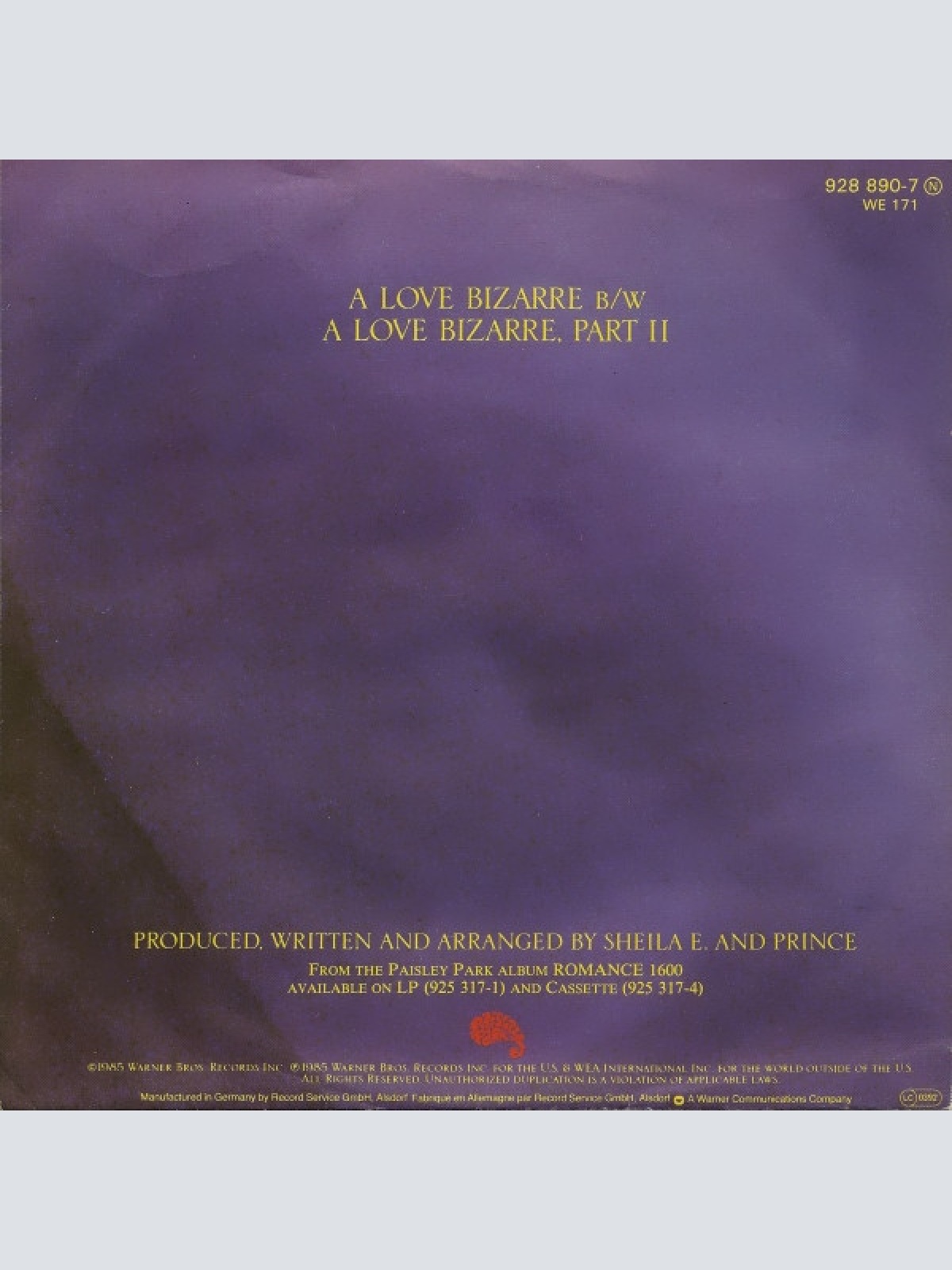 Vinyl / Sheila E* - A Love Bizarre