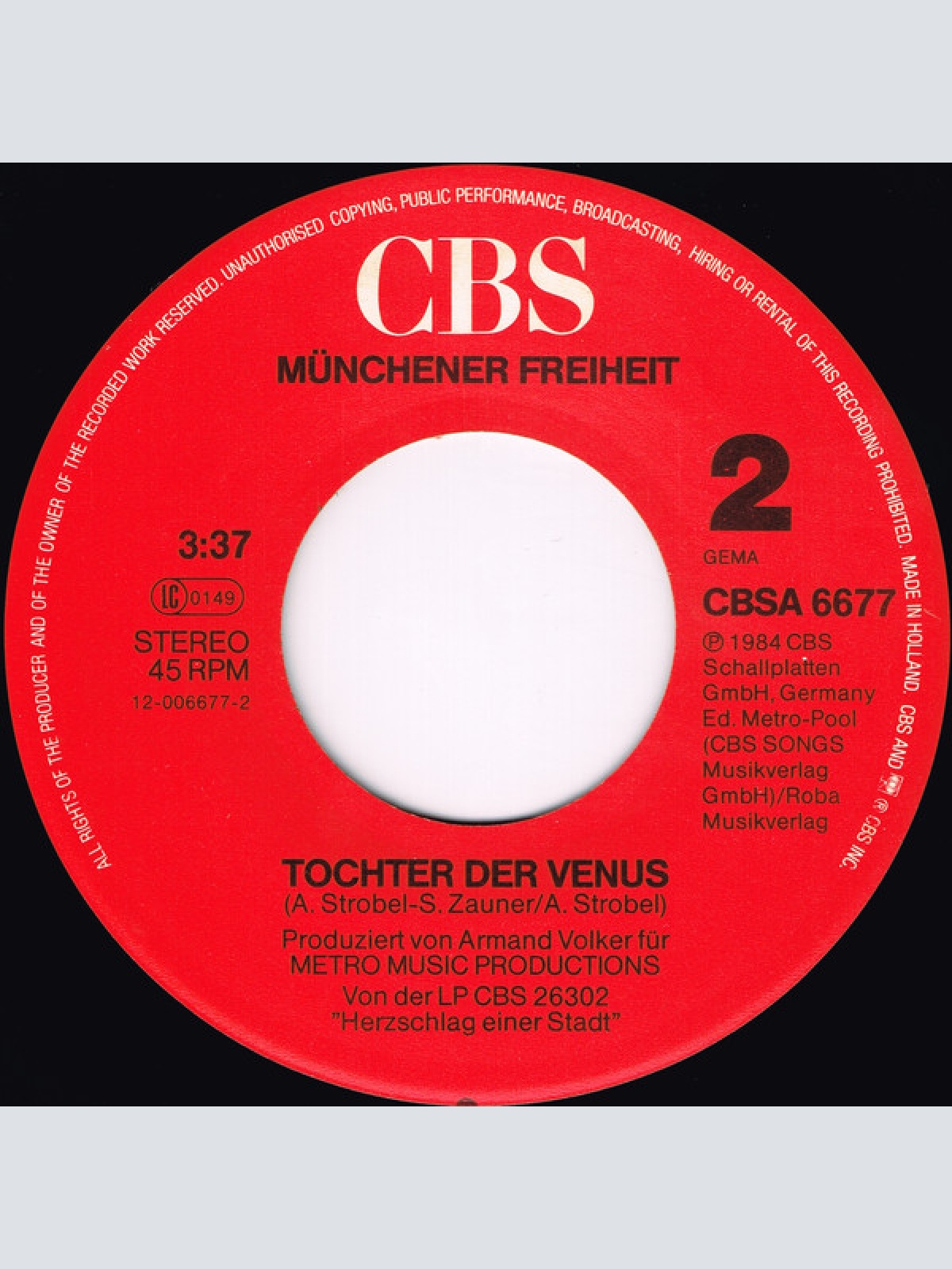 Vinyl / Münchener Freiheit - Ohne Dich (Schlaf Ich Heut Nacht Nicht Ein)