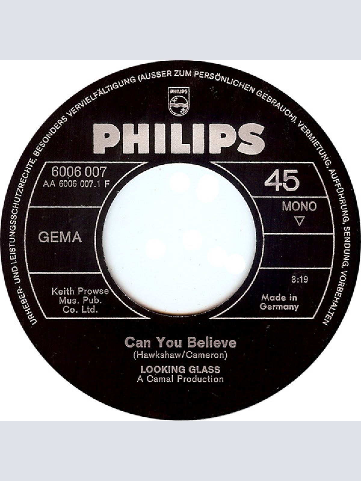 Vinyl / Looking Glass (6) - Can You Believe / Freedom In Our Time