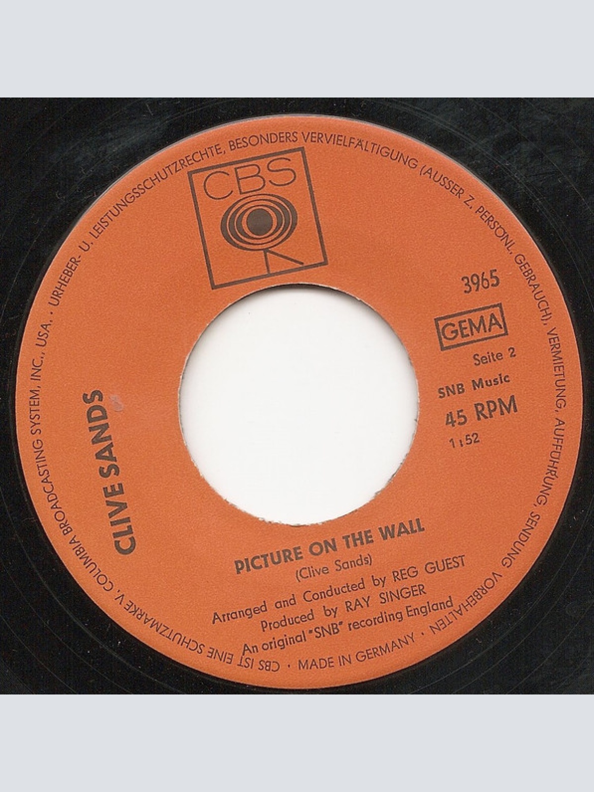 Vinyl / Clive Sands - Lo Mucho Que Te Quiero (The More I Love You)