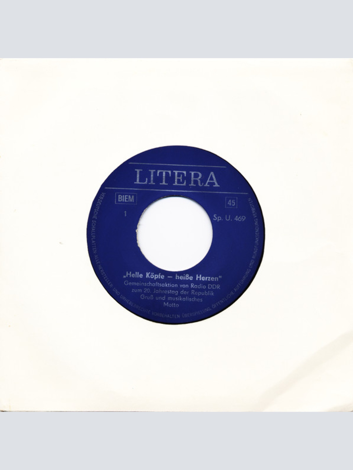 Vinyl / Unknown Artist - „Helle Köpfe - Heiße Herzen"