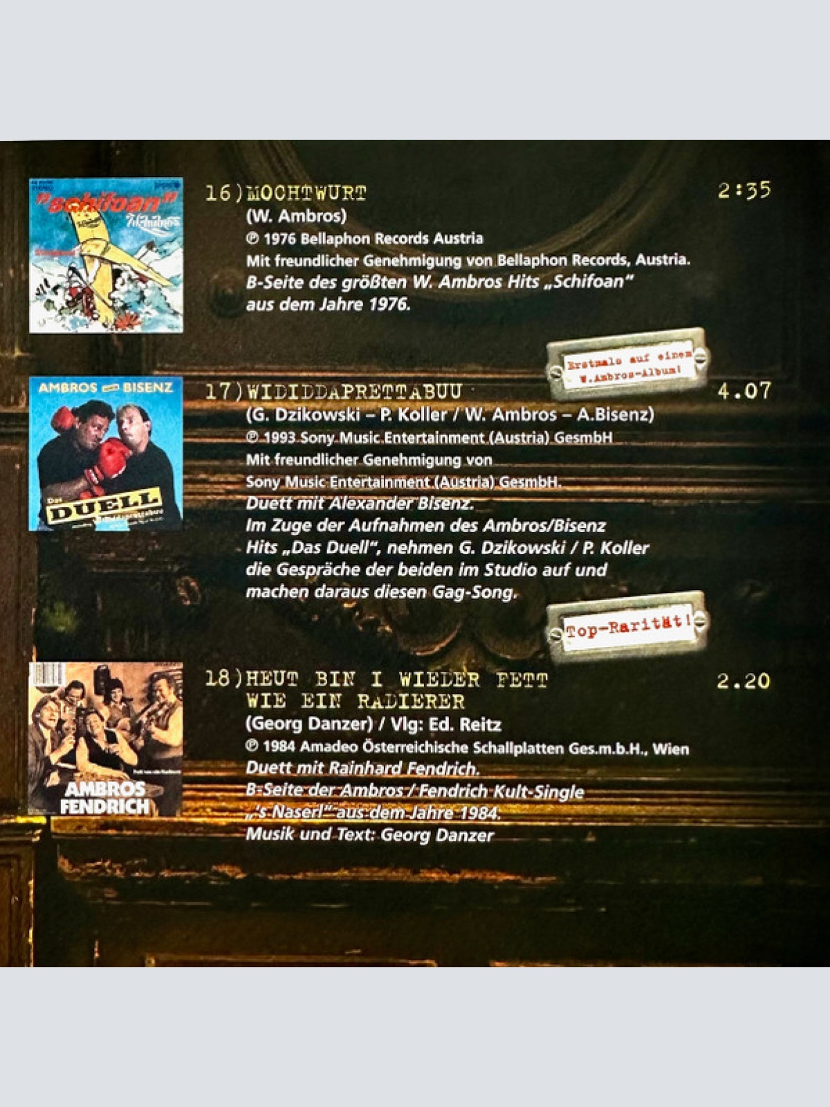 CD / W.Ambros* - Raritäten Vol. 2