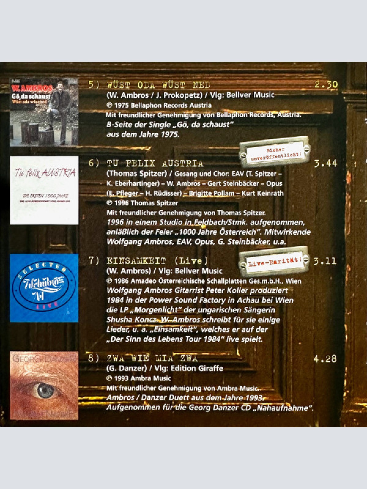 CD / W.Ambros* - Raritäten Vol. 2