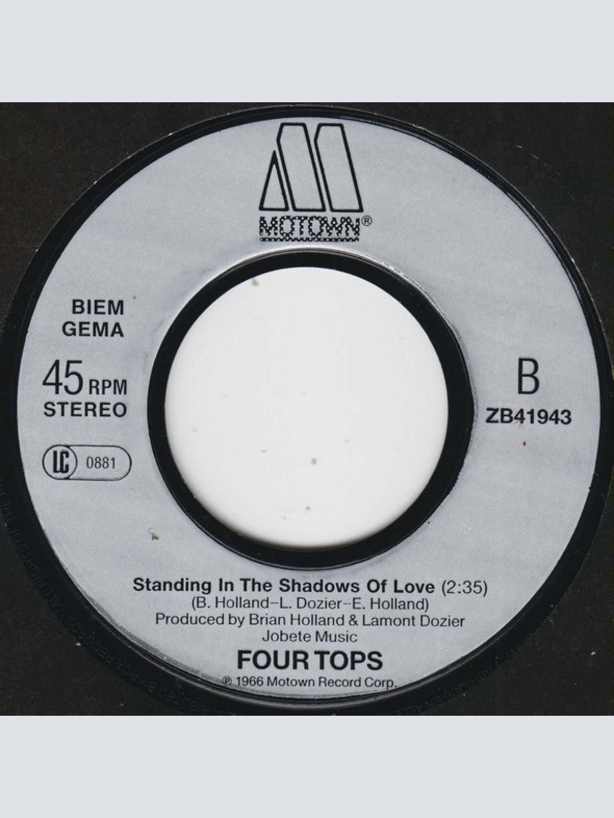 Vinyl / Four Tops - Reach Out I'll Be There  ('88 Remix)