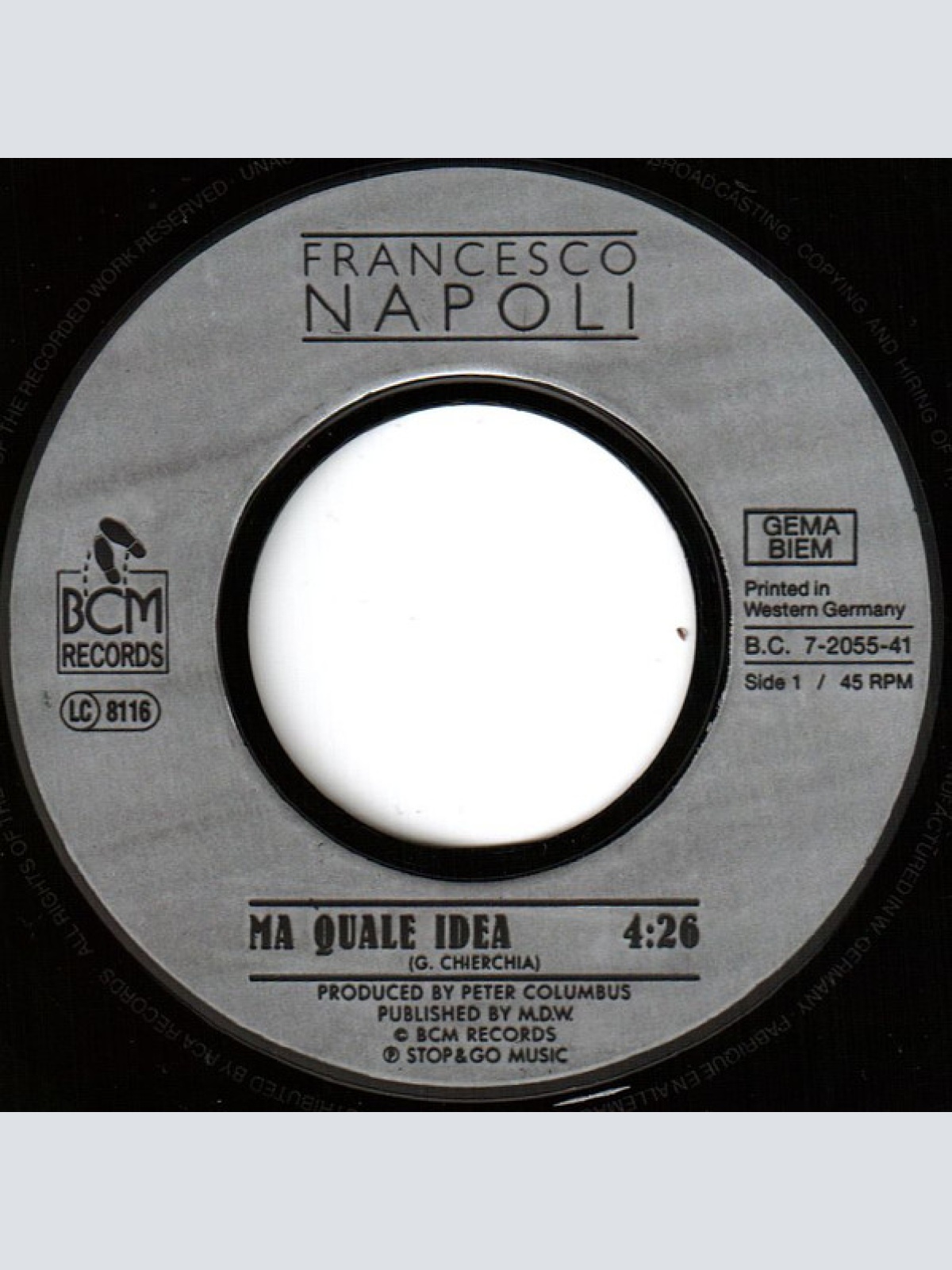 Vinyl / Francesco Napoli - Ma Quale Idea