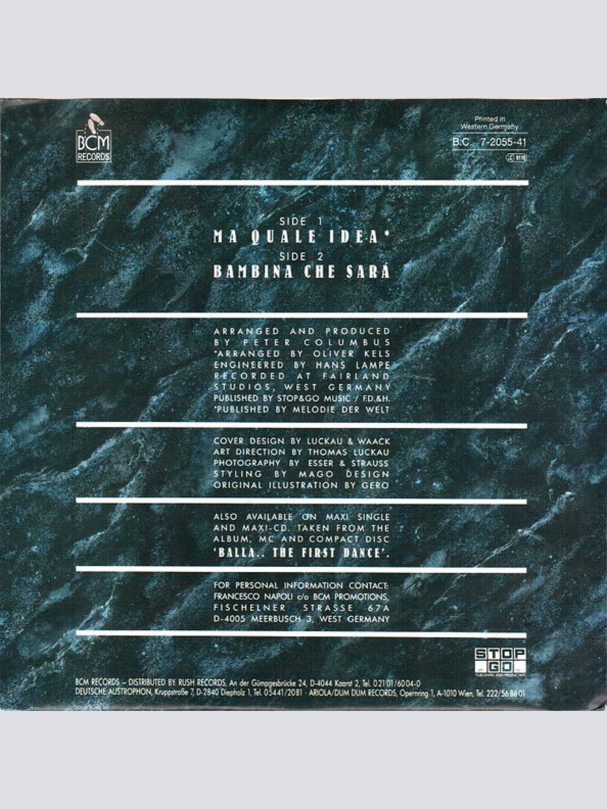 Vinyl / Francesco Napoli - Ma Quale Idea