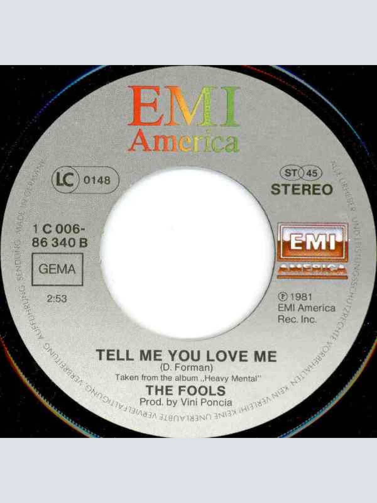 Vinyl / The Fools - Running Scared