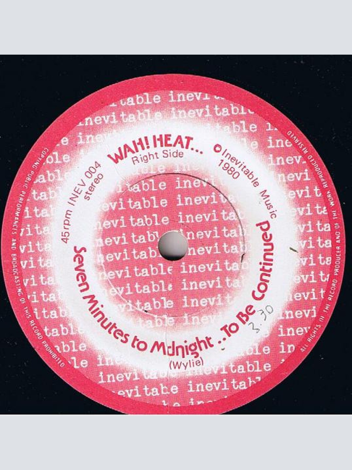 Vinyl / Wah! Heat* - Seven Minutes To Midnight