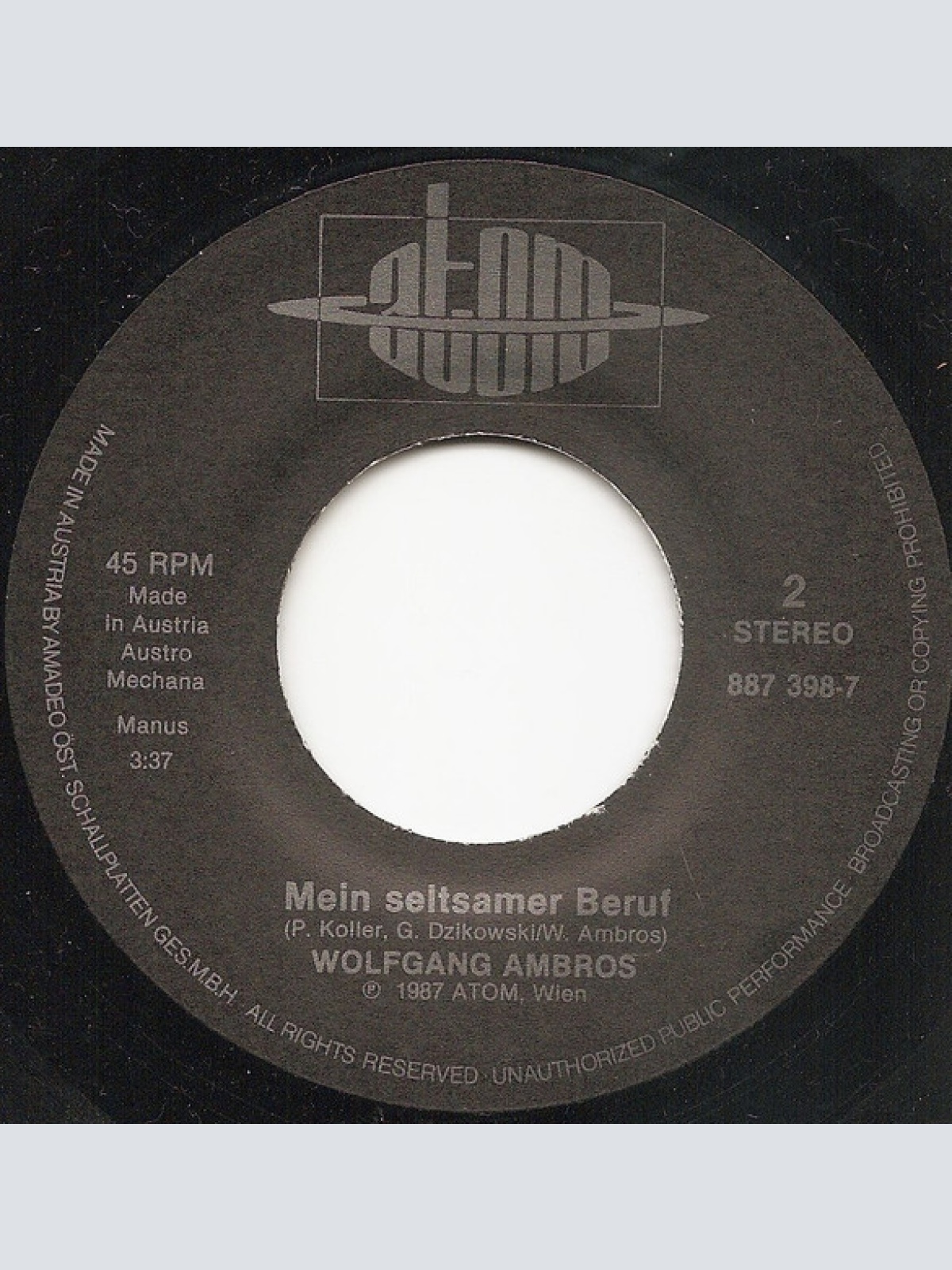 Vinyl / W. Ambros*, № 1* - Gewitter