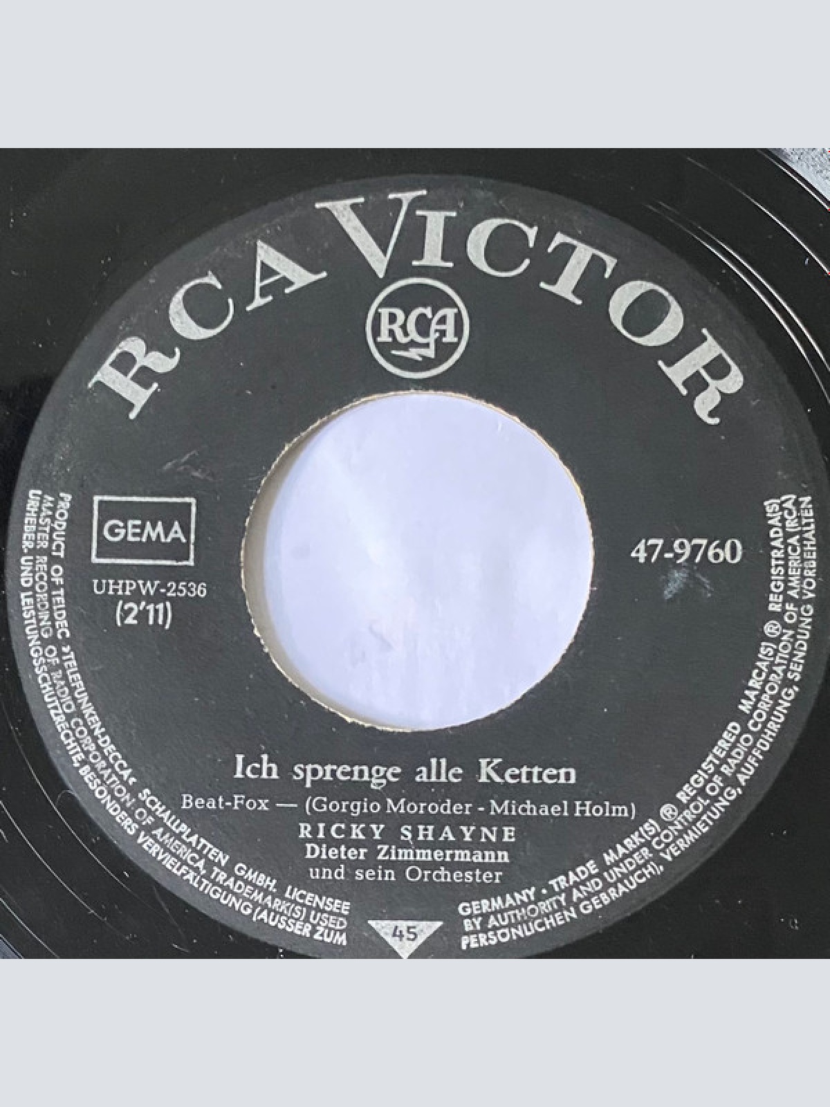 Vinyl / Ricky Shayne - Mit Traurigen Augen / Ich Sprenge Alle Ketten