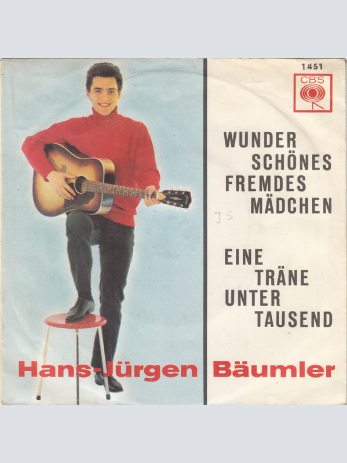 Vinyl / Hans-Jürgen Bäumler - Wunderschönes Fremdes Mädchen / Eine Träne Unter Tausend
