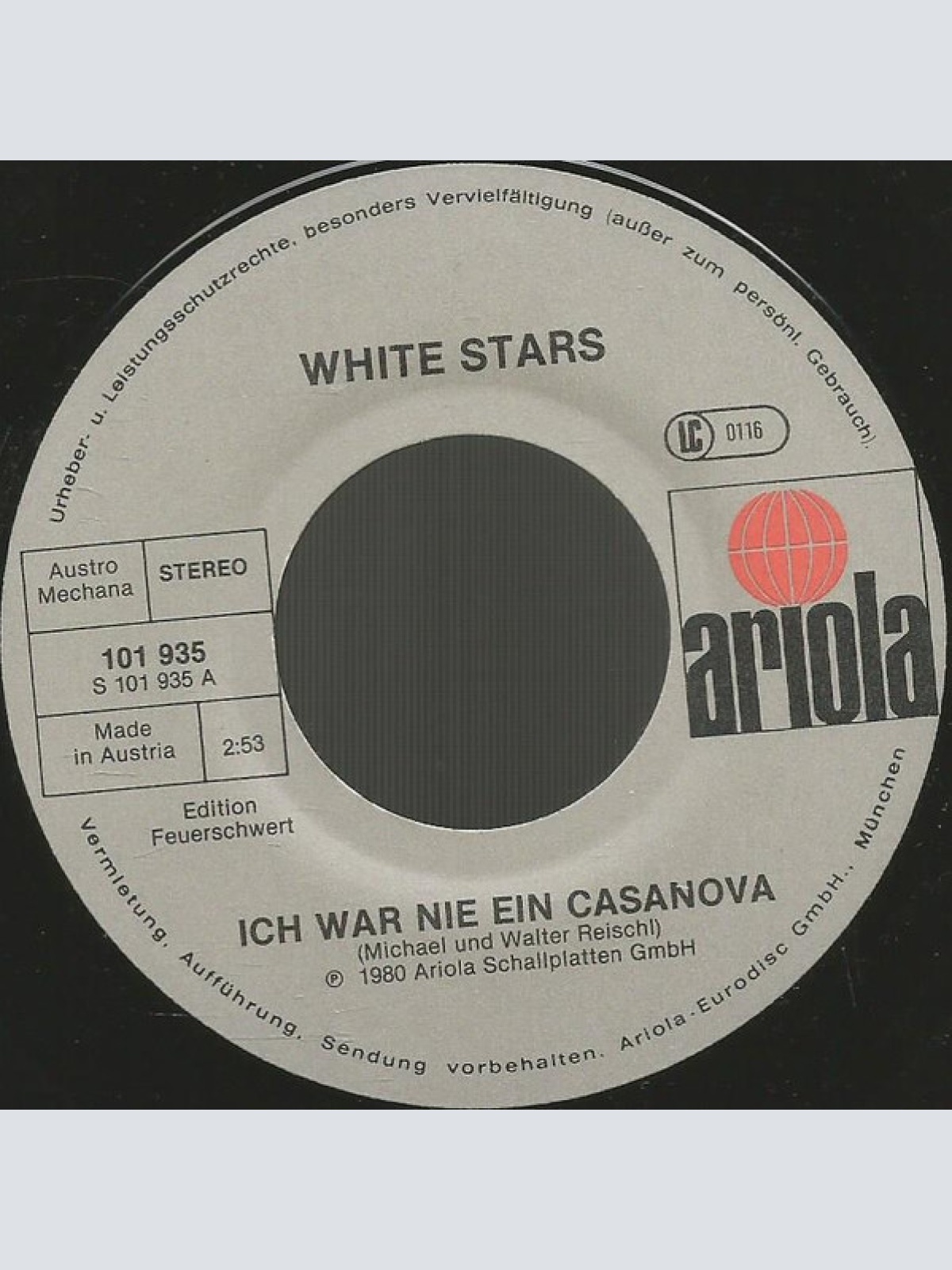 Vinyl / White Stars - Ich War Nie Ein Casanova