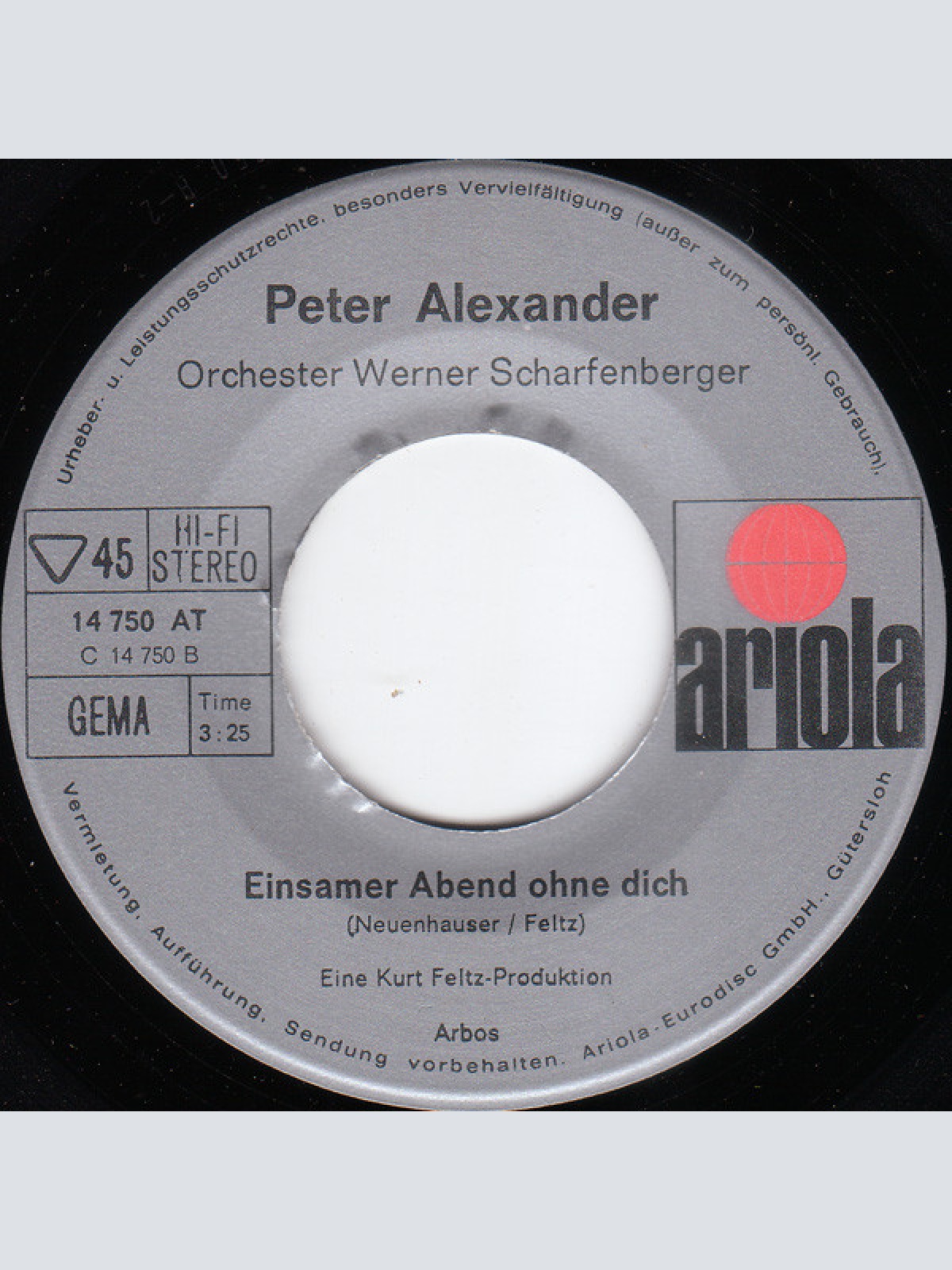 Vinyl / Peter Alexander - Hier Ist Ein Mensch