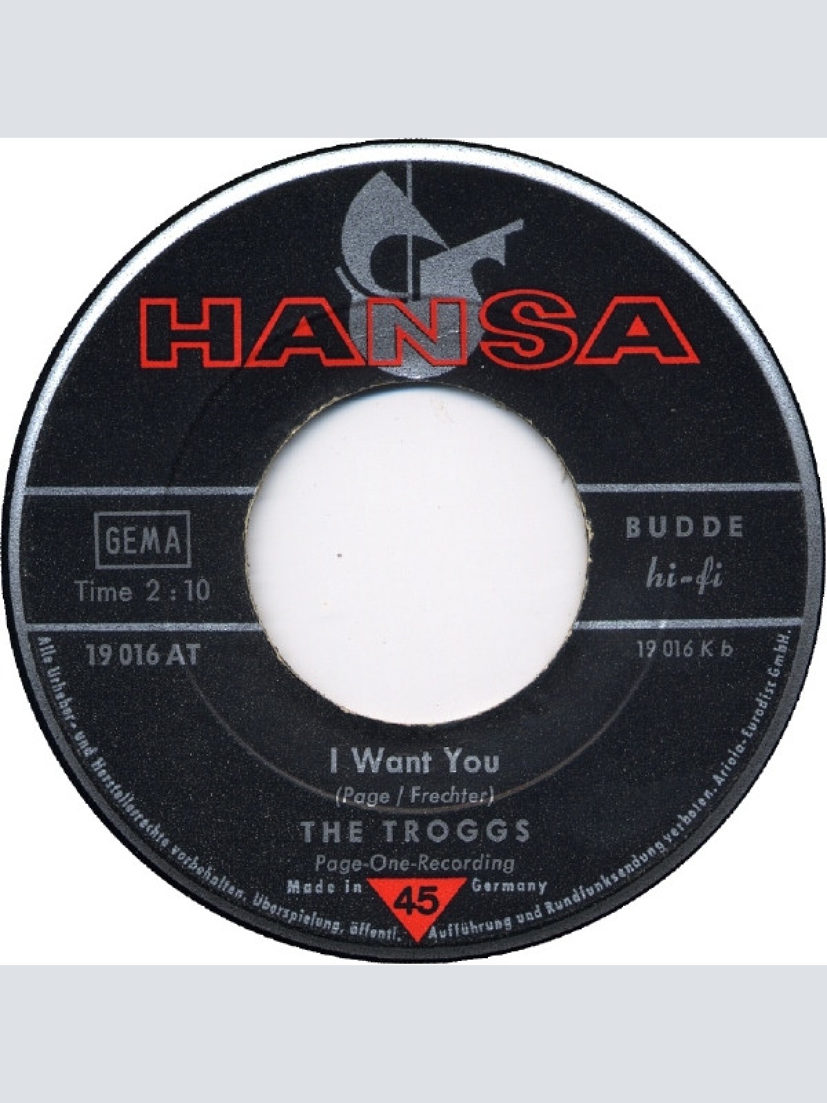 Vinyl / The Troggs - With A Girl Like You / I Want You