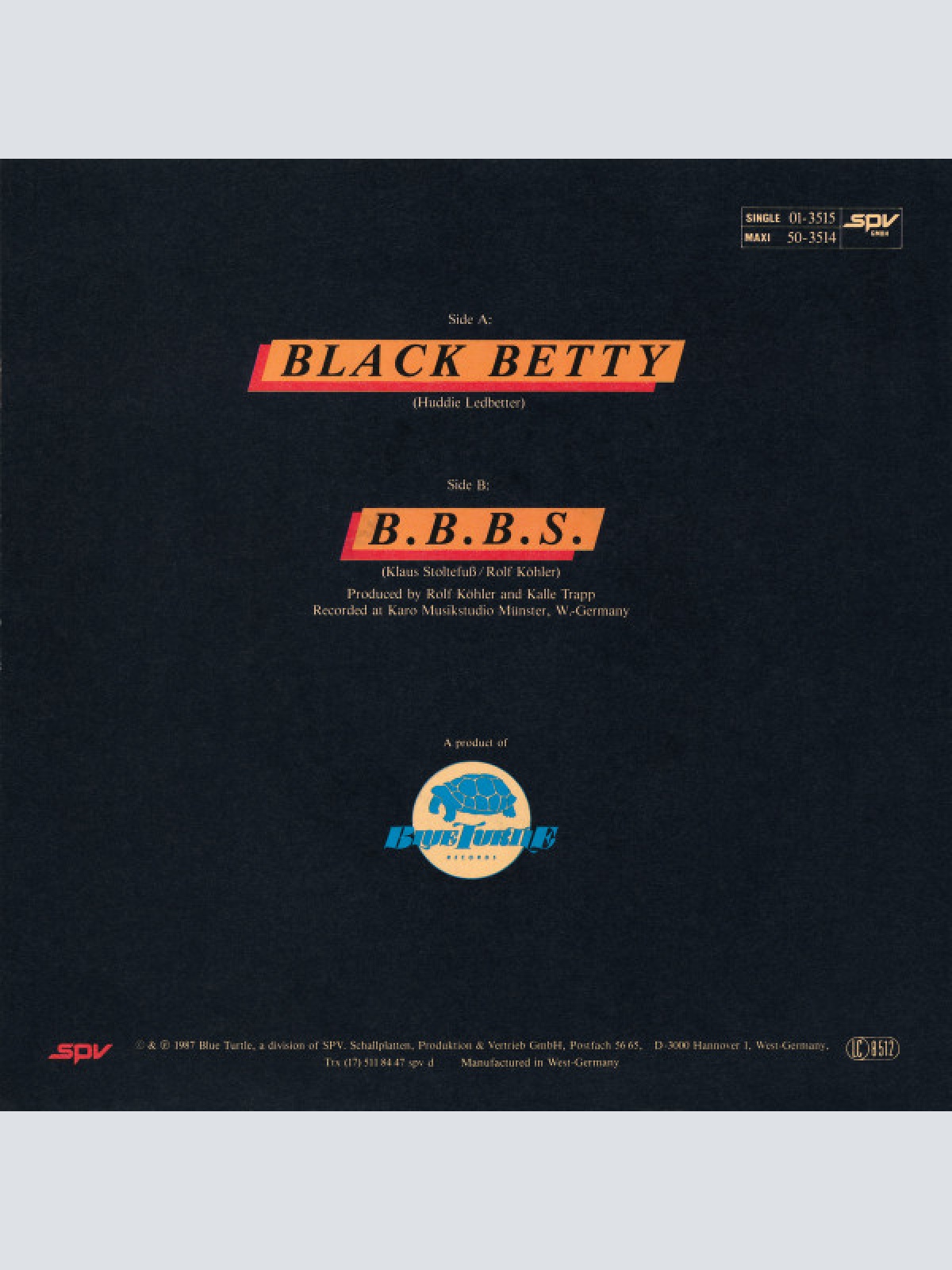 Vinyl / Stag - Black Betty