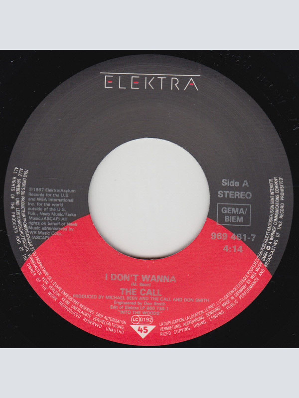 Vinyl / The Call - I Don't Wanna