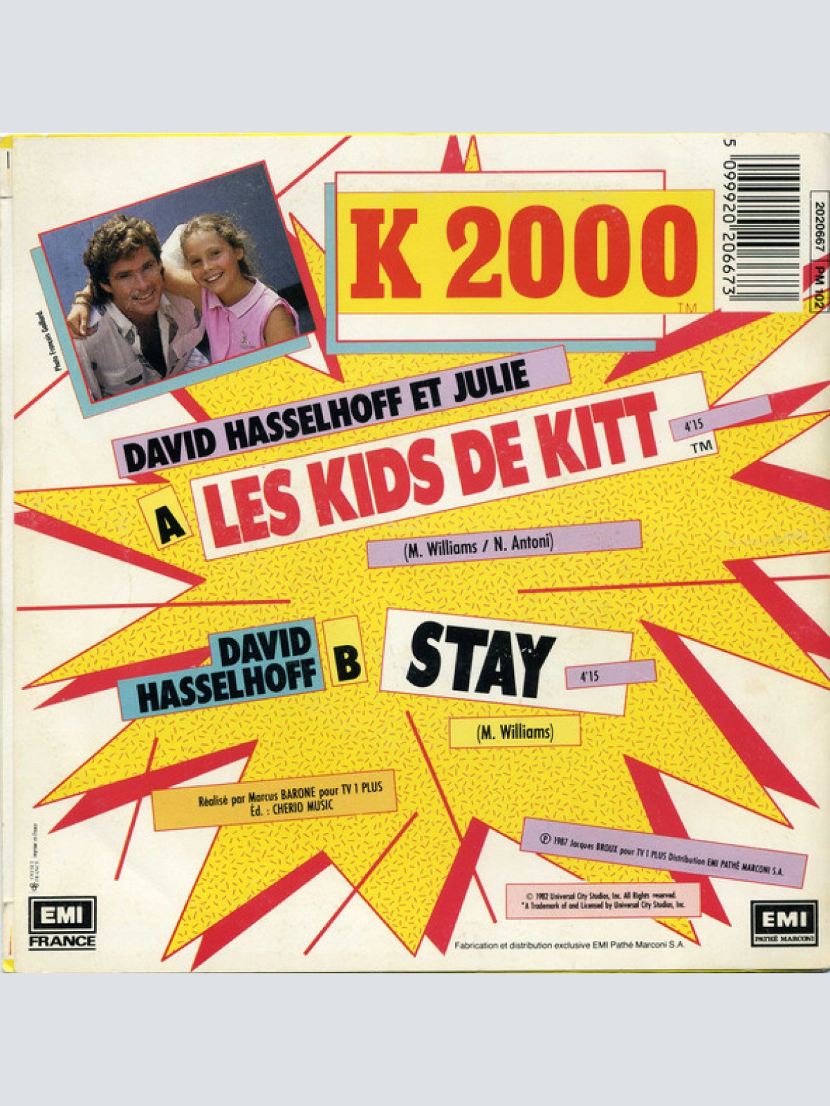 Vinyl / David Hasselhoff Le Héros De K 2000* Avec Julie (20) - Les Kids De Kitt™