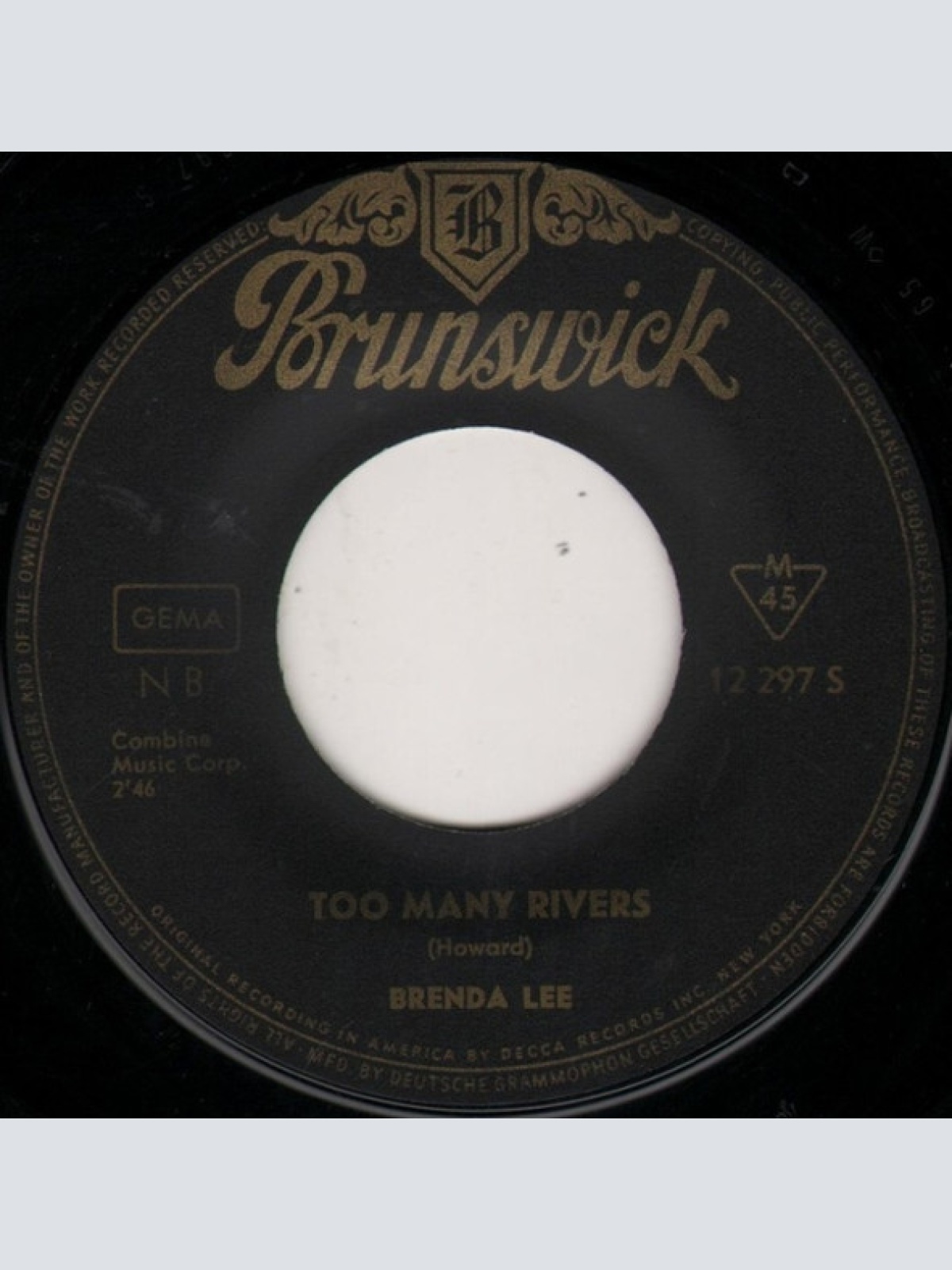 Vinyl / Brenda Lee - Too Many Rivers / No One