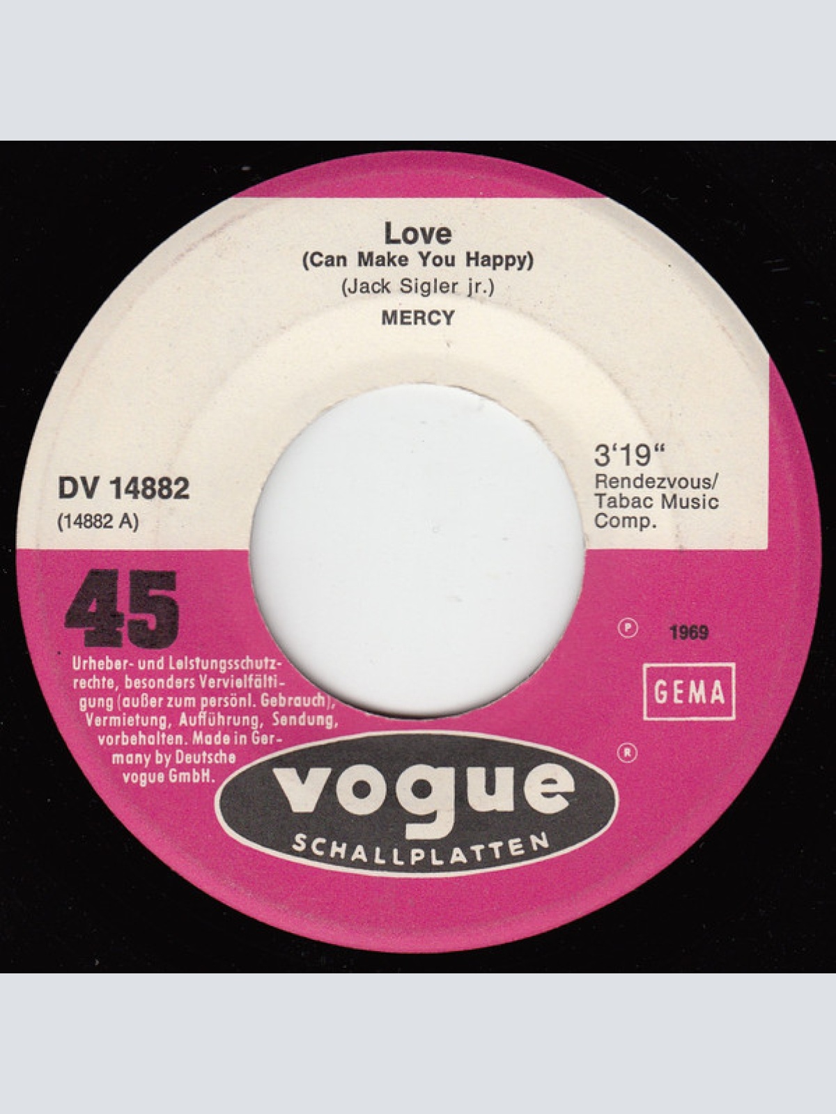 Vinyl / Mercy (4) - Love (Can Make You Happy)