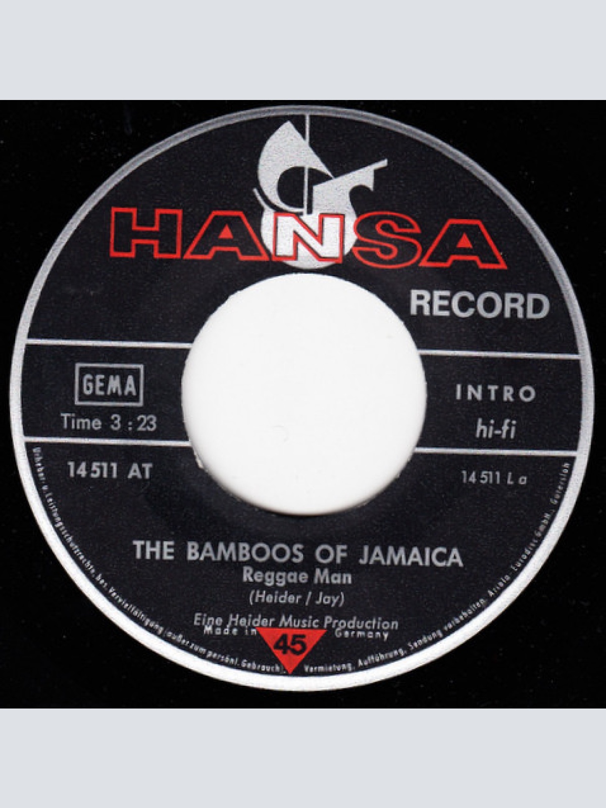 Vinyl / The Bamboos Of Jamaica* - Reggae Man