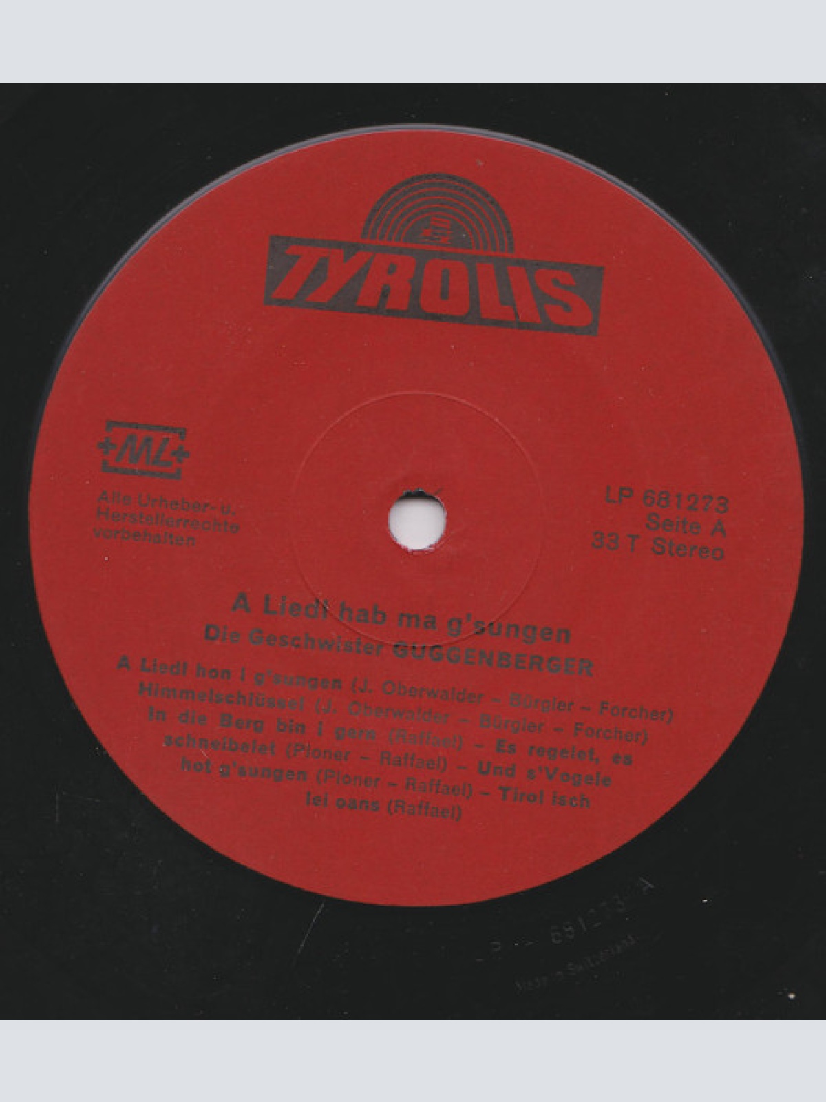 Vinyl / Die Geschwister Guggenberger* - A Liedl Håb Ma G'sungen