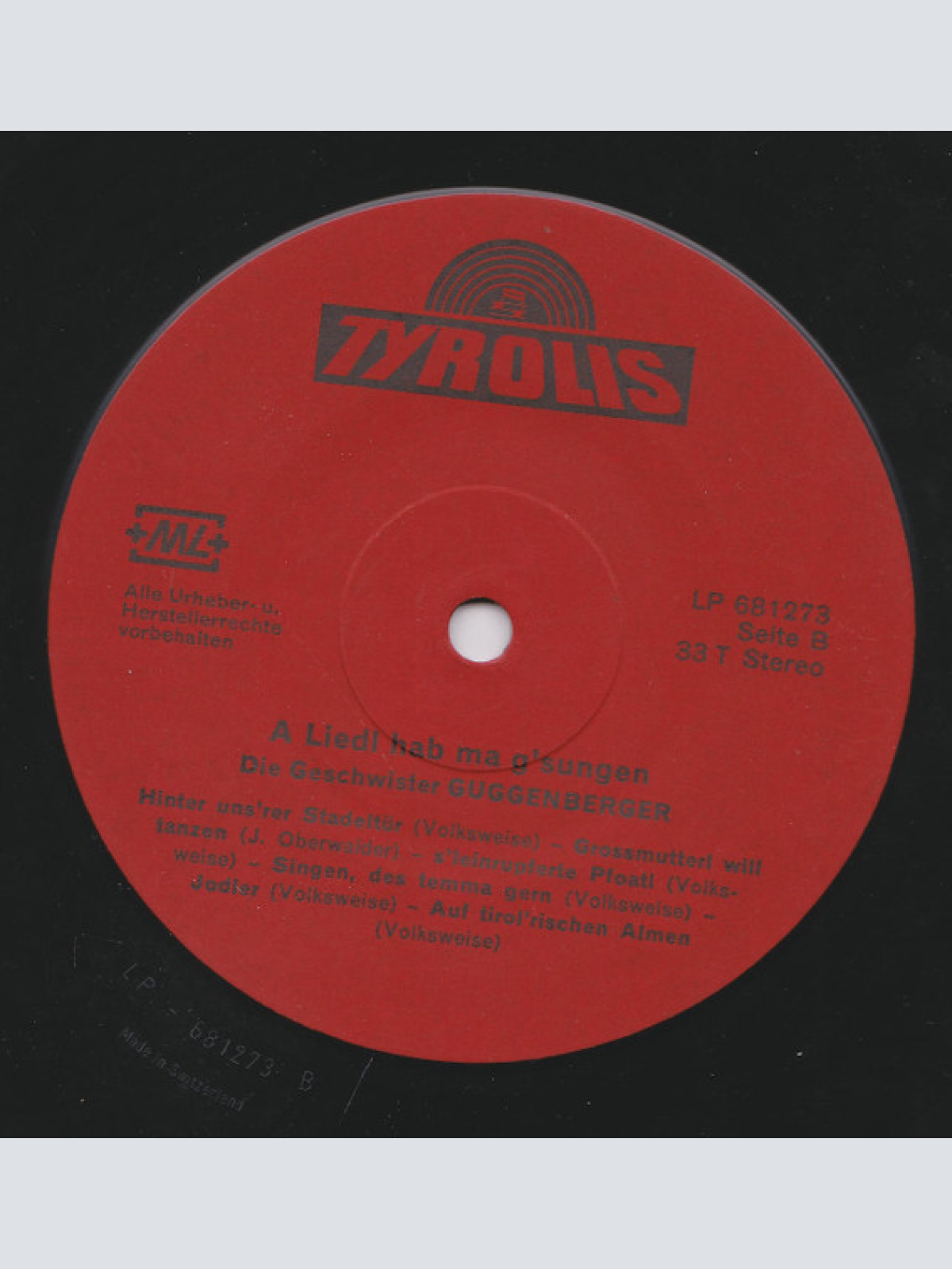 Vinyl / Die Geschwister Guggenberger* - A Liedl Håb Ma G'sungen