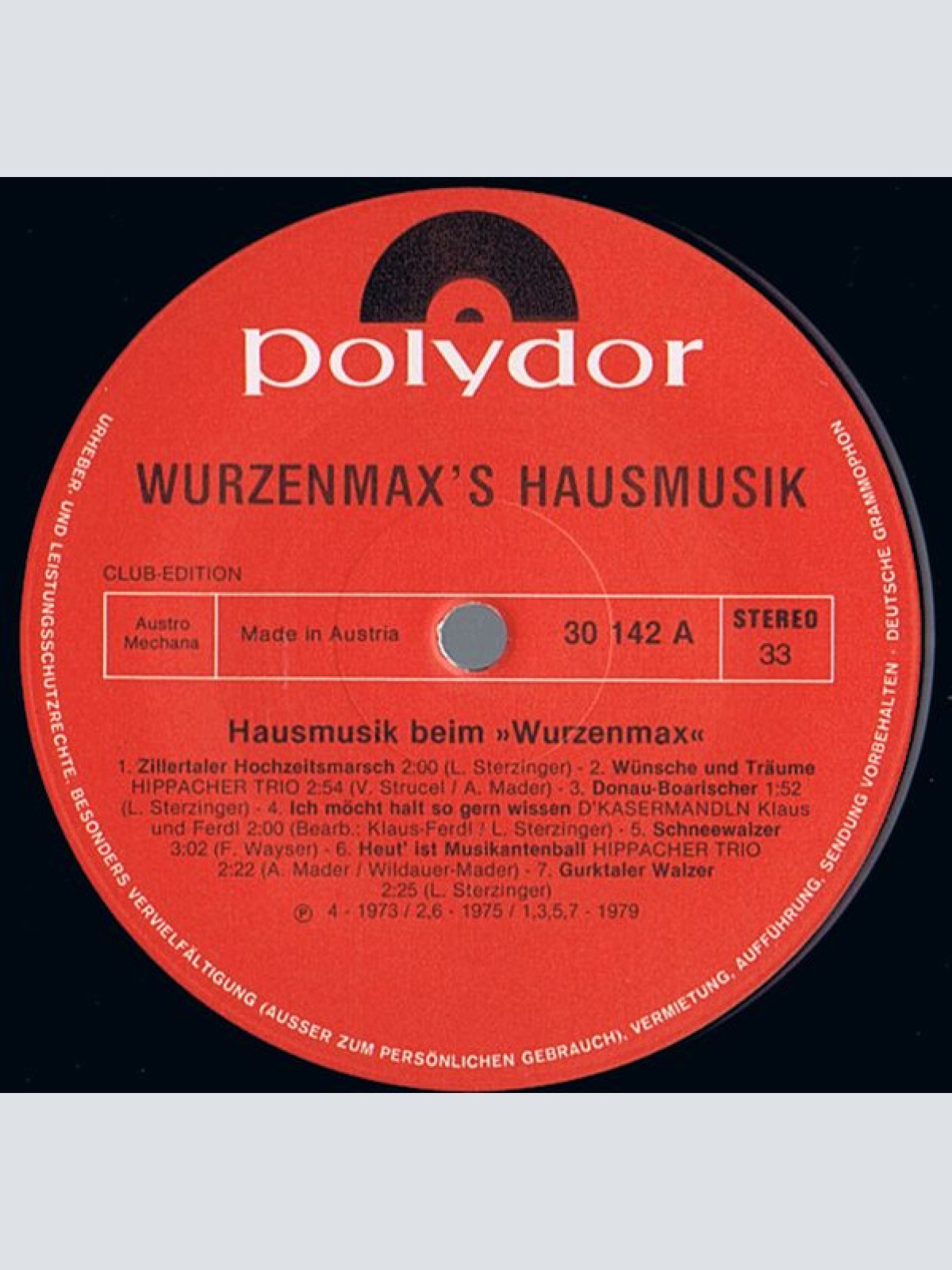 Vinyl / Wurzenmax's Hausmusik - Hausmusik Beim Wurzenmax