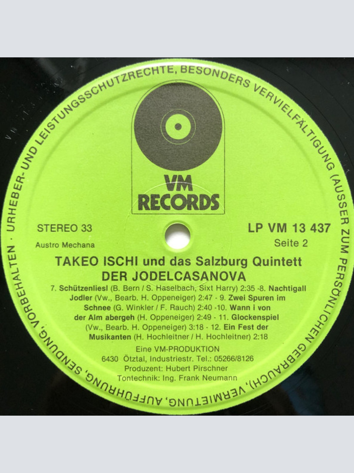 Vinyl / Takeo Ischi Und Das Salzburg Quintett* - Der Jodelcasanova
