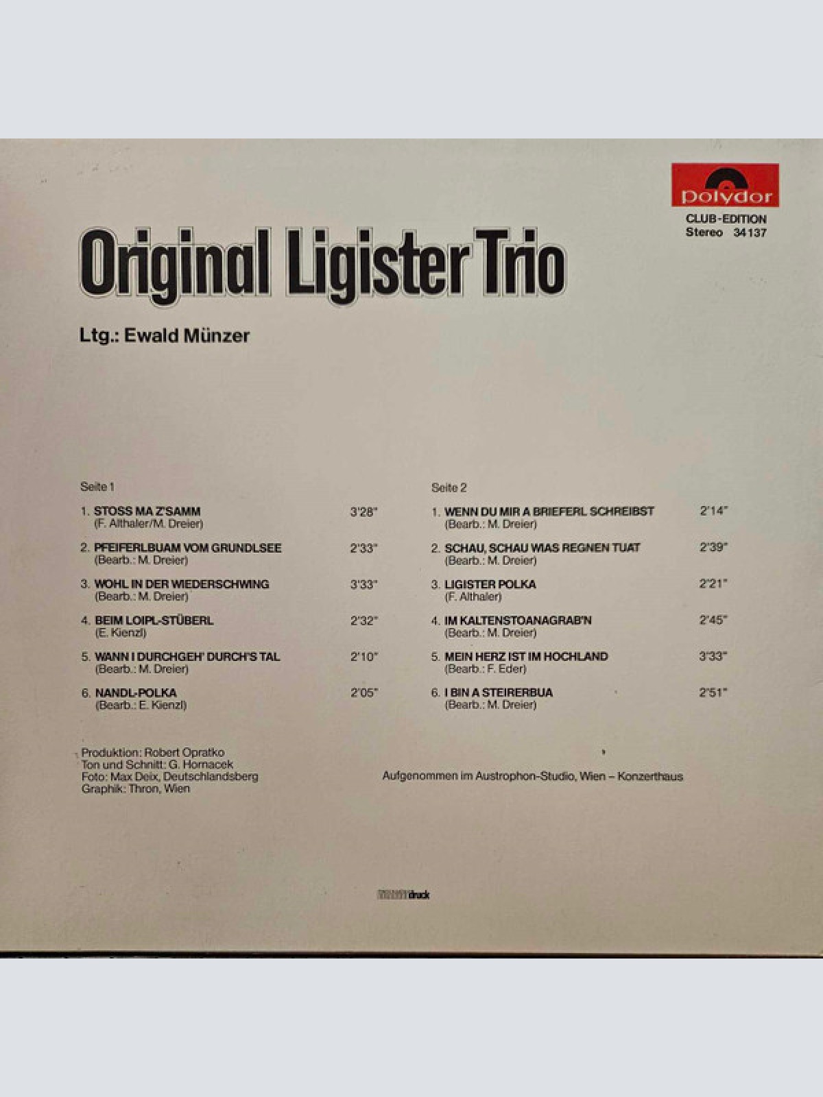 Vinyl / Original Ligister Trio - Original Ligister Trio