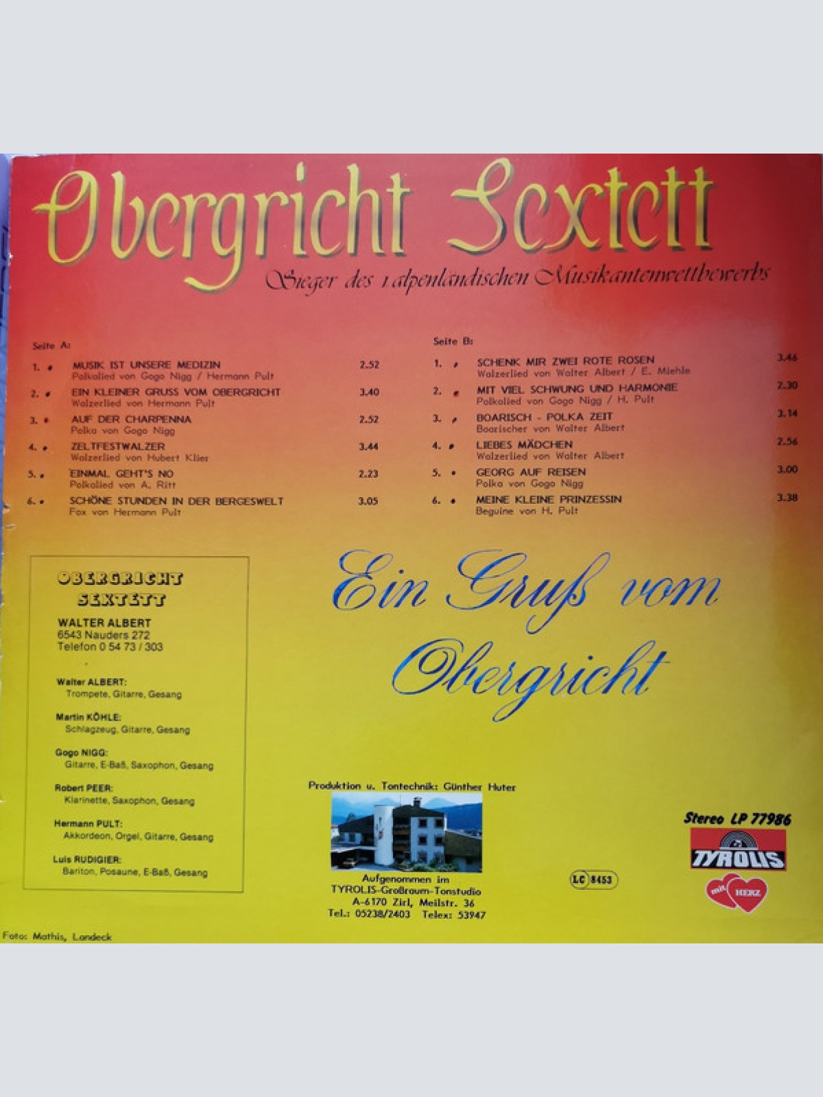 Vinyl / Obergricht Sextett - Ein Gruß Vom Obergricht