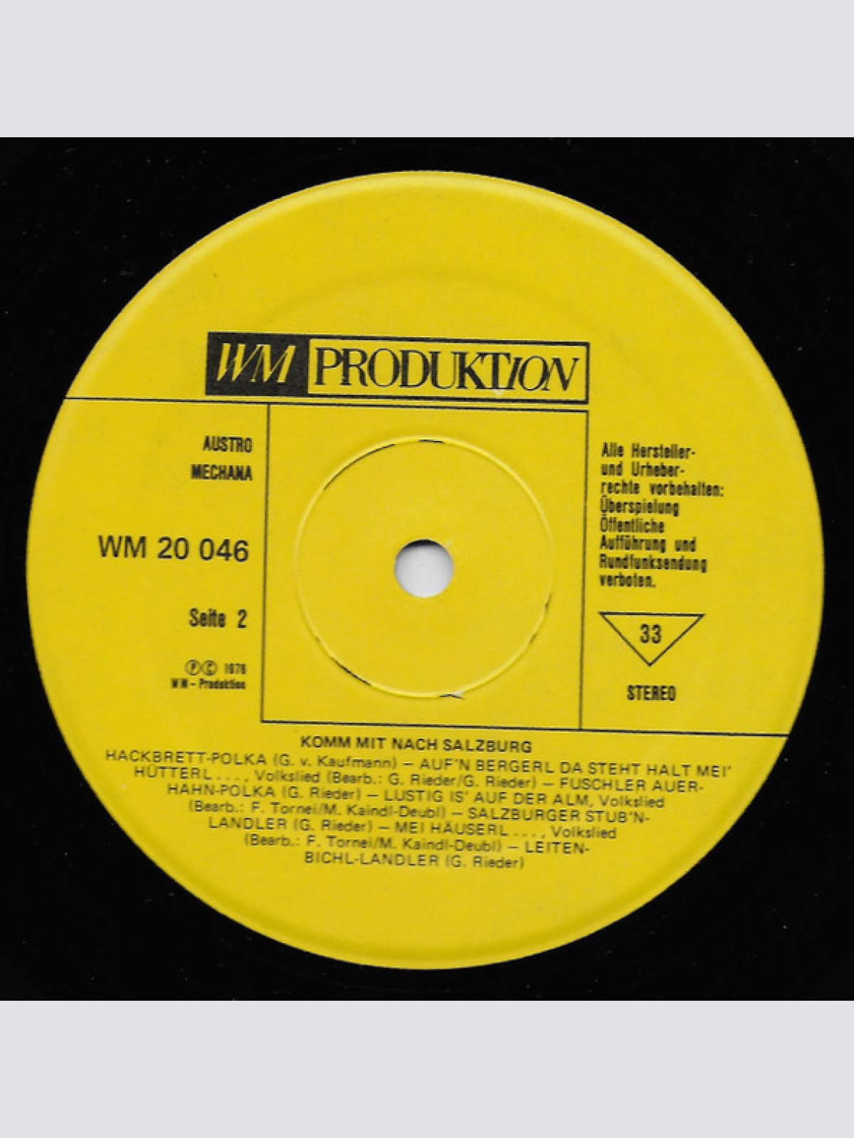 Vinyl / Salzburger Hackbrettmusik - Komm Mit Nach Salzburg