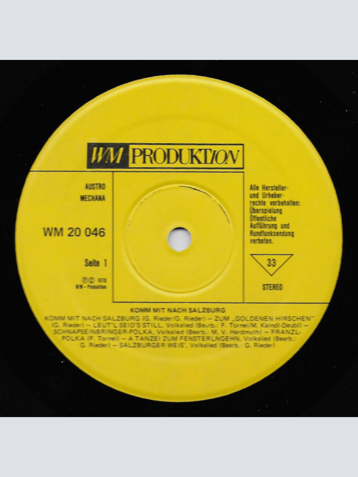 Vinyl / Salzburger Hackbrettmusik - Komm Mit Nach Salzburg