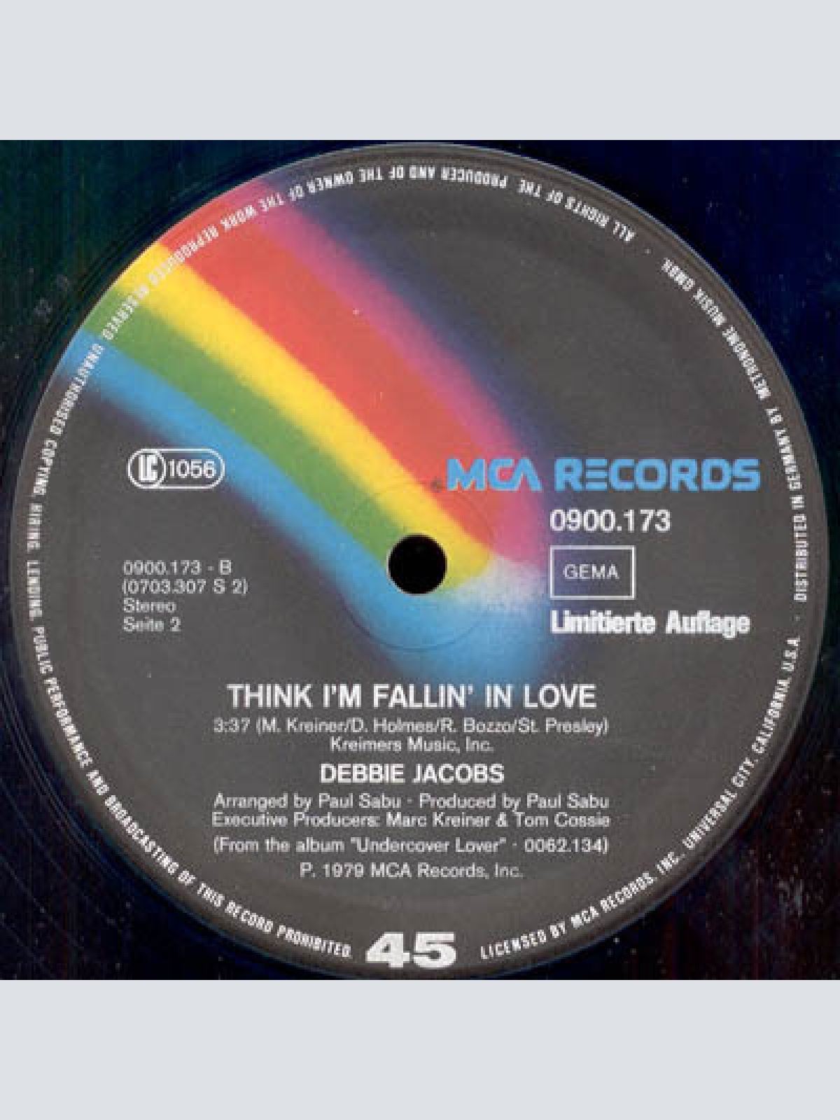 Vinyl / Debbie Jacobs - Undercover Lover (Special Disco-Version) / Think I'm Fallin' In Love