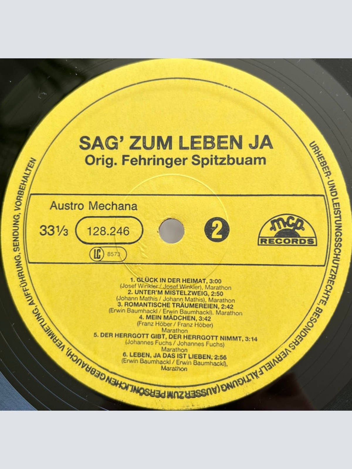 Vinyl / Original Fehringer Spitzbuam* - Sag Zum Leben Ja