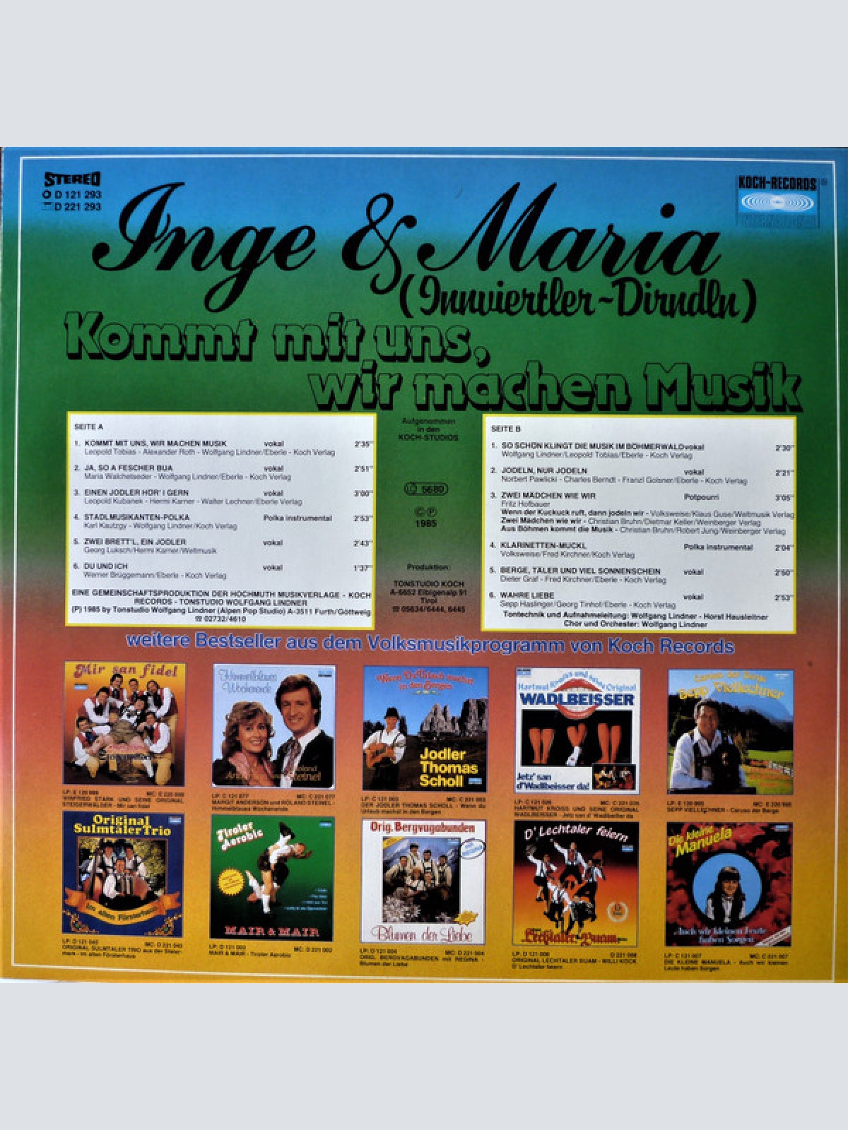 Vinyl / Inge & Maria - Kommt Mit Uns, Wir Machen Musik