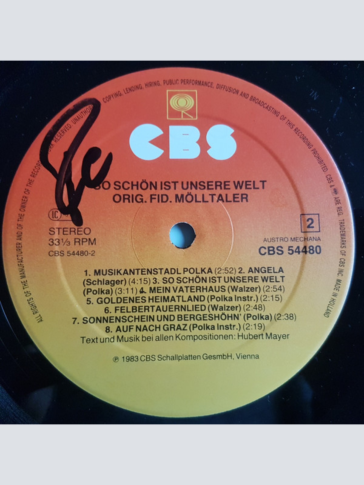 Vinyl / Orig. Fidele Mölltaler* - So Schön Ist Unsere Welt