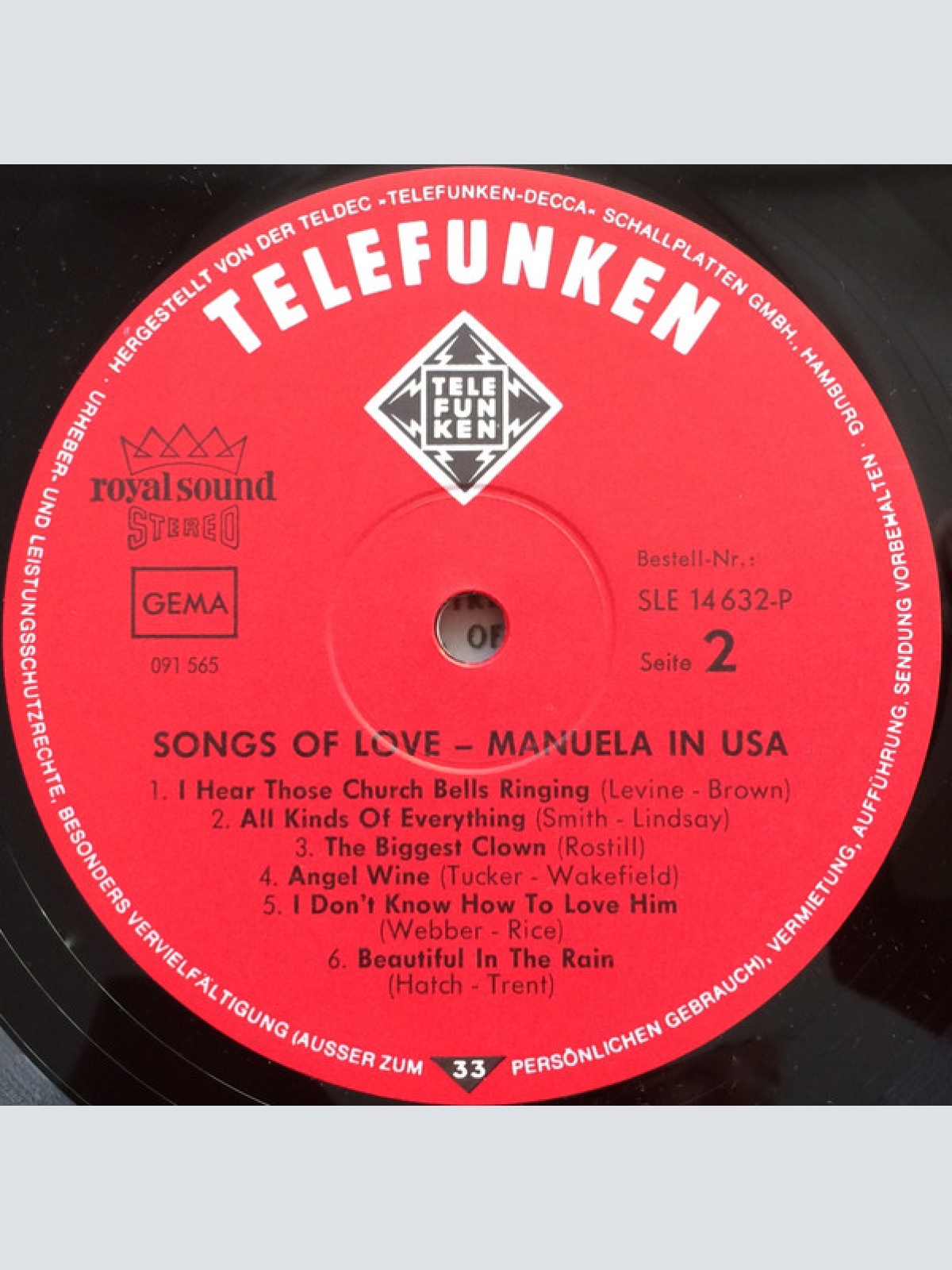 Vinyl / Manuela (5) - Songs Of Love - Manuela In USA